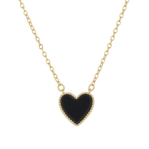 14K GOLD DIPPED HEART PENDANT NECKLACE