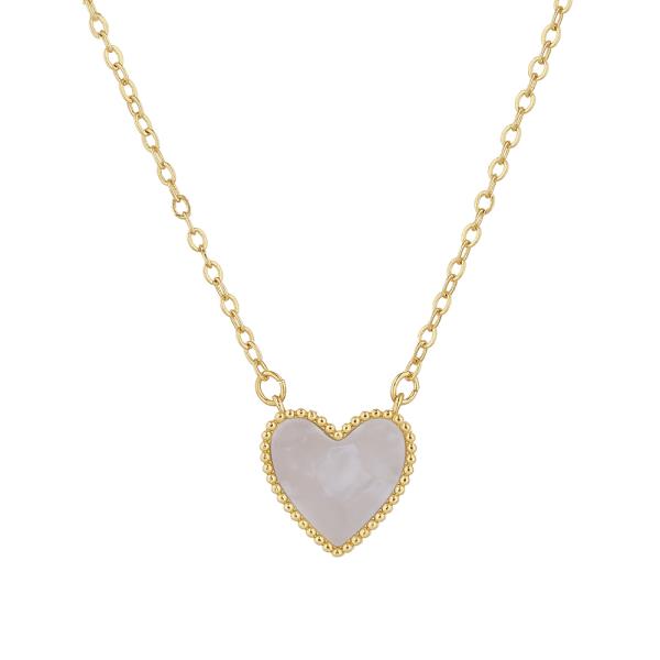 14K GOLD DIPPED HEART PENDANT NECKLACE