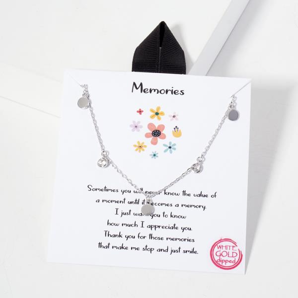 18K GOLD RHODIUM MEMORIES NECKLACE