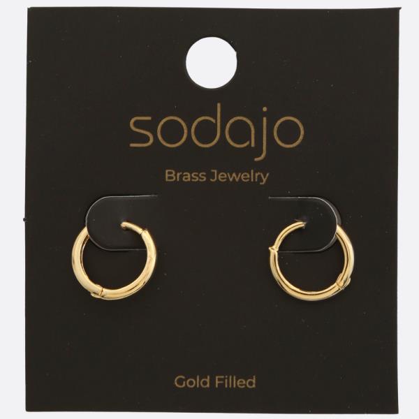 SODAJO MINI HOOP GOLD FILLED EARRING