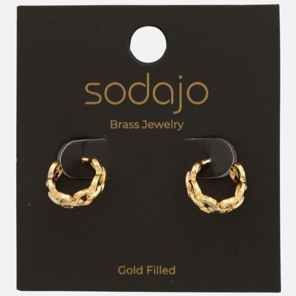 SODAJO OVAL LINK MINI GOLD FILLED EARRING