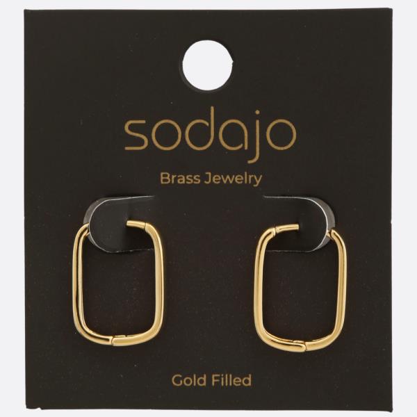 SODAJO OVAL GOLD FILLED EARRING