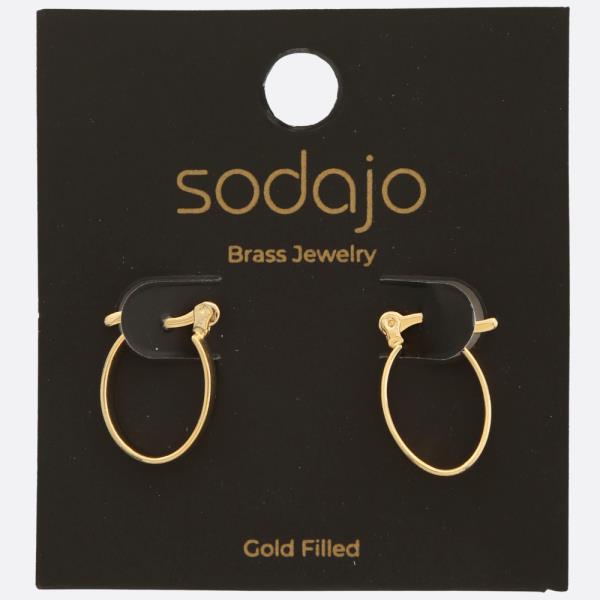 SODAJO OVAL GOLD FILLED EARRING