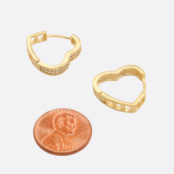 SODAJO HEART SHAPE GOLD FILLED EARRING