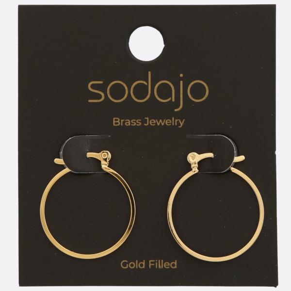 SODAJO HOOP GOLD FILLED EARRING