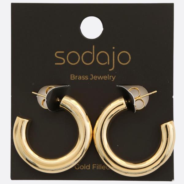 SODAJO OPEN HOOP GOLD FILLED EARRING