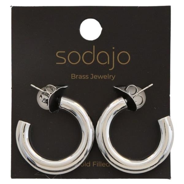 SODAJO OPEN HOOP GOLD FILLED EARRING