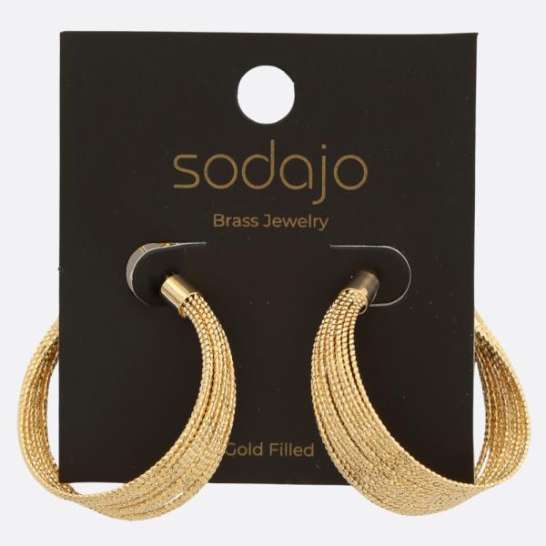 SODAJO WIDE HOOP GOLD FILLED EARRING