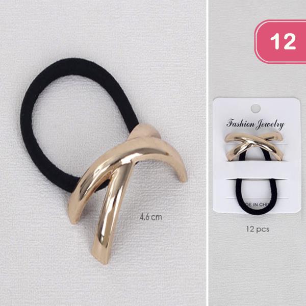 METAL X HAIR TIE (12 UNITS)