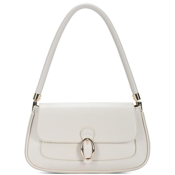 OVAL BUCKLE DESIGN SHOULDER BAG