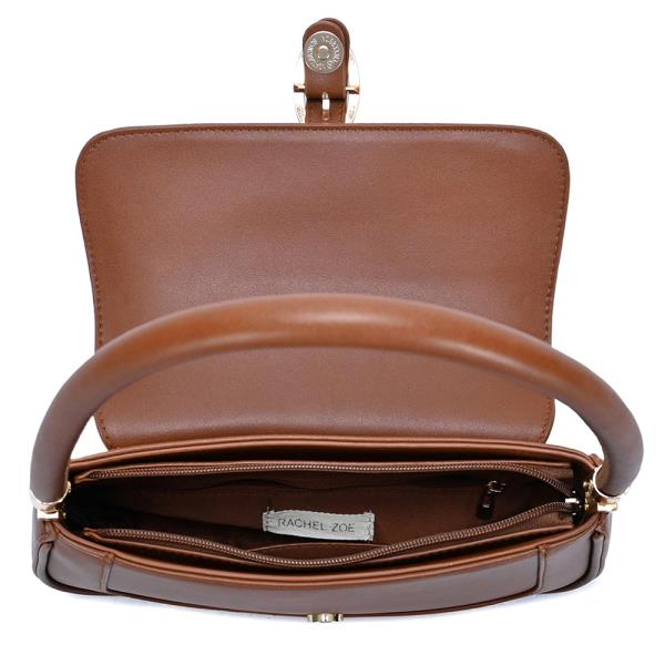 OVAL BUCKLE DESIGN SHOULDER BAG