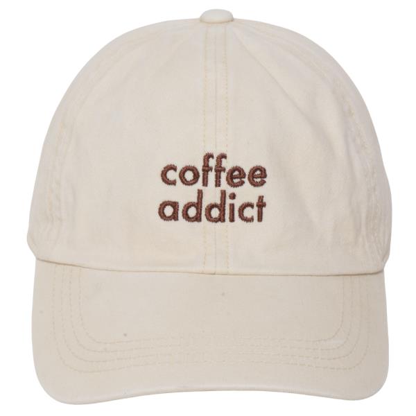 COFFEE ADDICT EMBROIDERY IN COTTON BASEBALL CAP