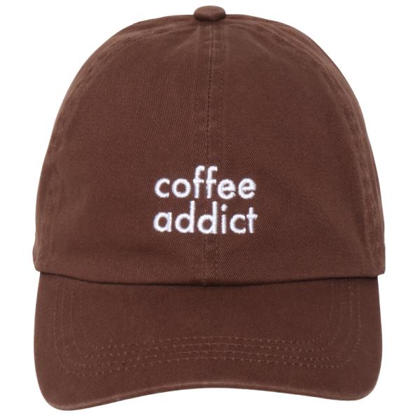 COFFEE ADDICT EMBROIDERY IN COTTON BASEBALL CAP