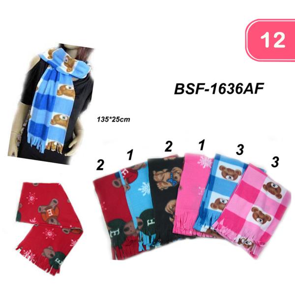 CUTE BEAR SCARF (12 UNITS)