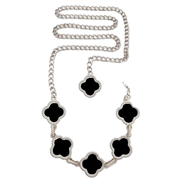 QUATREFOIL METAL LINK BELT