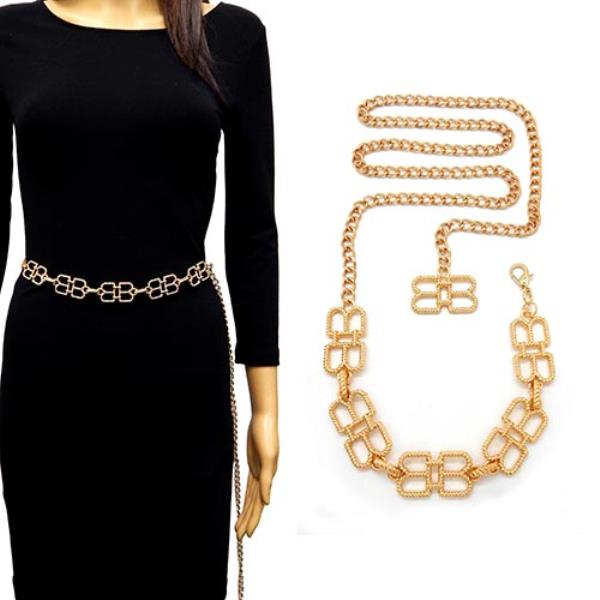 B SHAPED BUCKLE CHAIN BELT