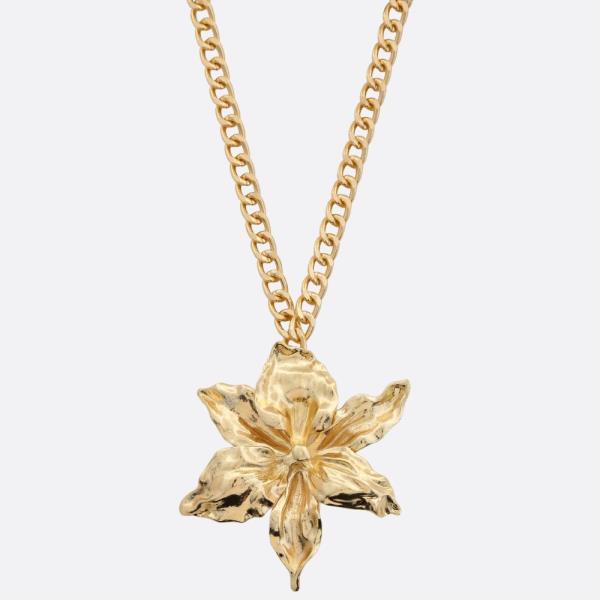 SDJ FLOWER PENDANT METAL NECKLACE