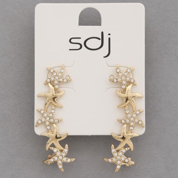 SDK STARFISH LINK RHINESTONE EAR CUFF