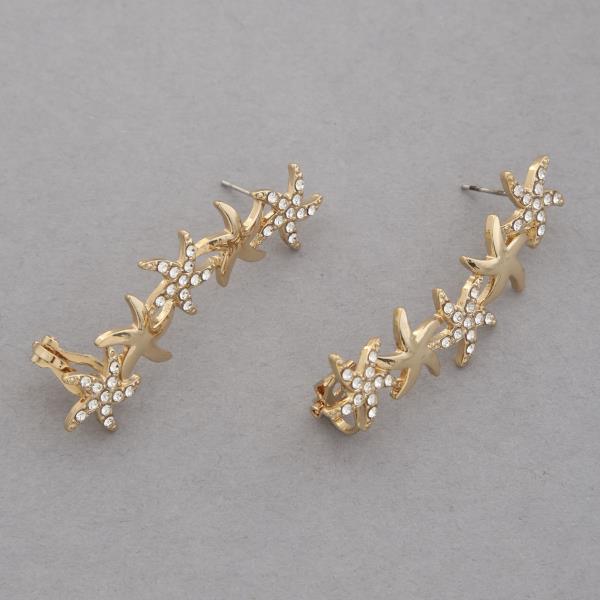 SDK STARFISH LINK RHINESTONE EAR CUFF