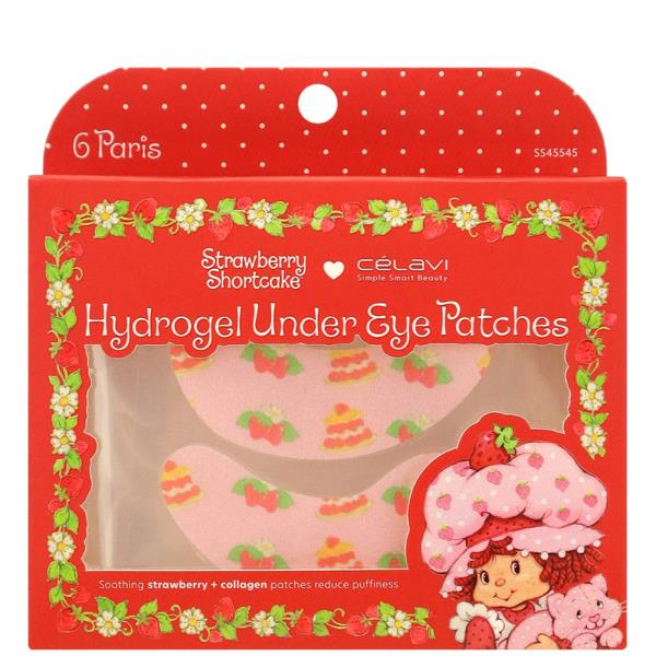 CELAVI STRAWBERRY SHORTCAKE 6 PAIR UNDER EYE HYDROGEL PADS