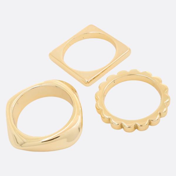 SDJ SCALLOP EDGE METAL BANGLE SET