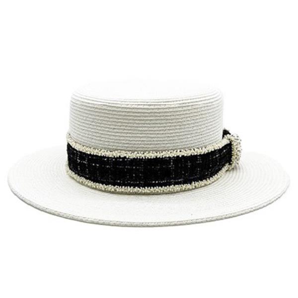 FLAT HEAD TWEED BAND SUN HAT