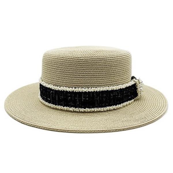 FLAT HEAD TWEED BAND SUN HAT