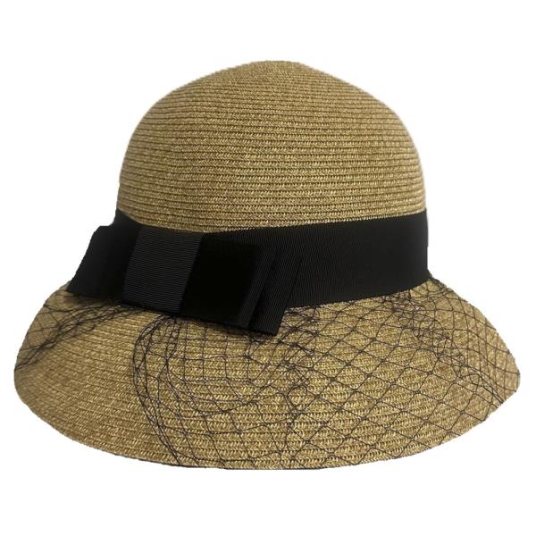 STRAW RIBBON BAND BUCKET SUN HAT