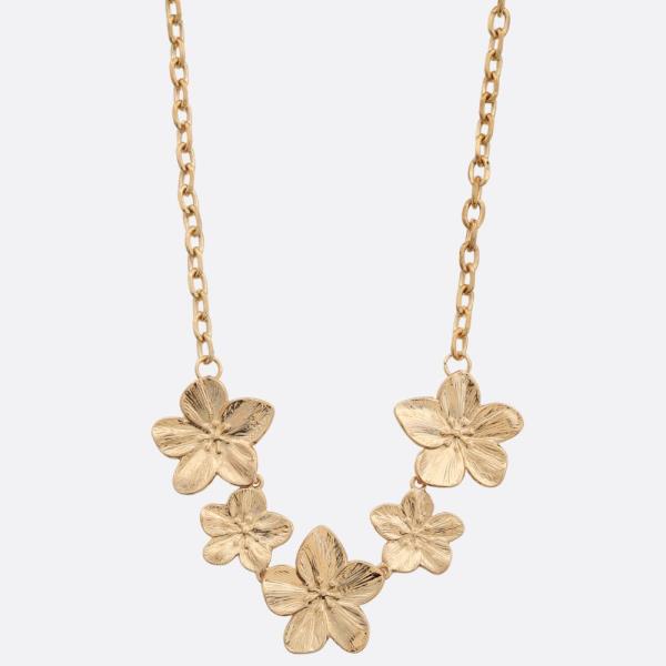 SDJ FLOWER LINK METAL NECKLACE