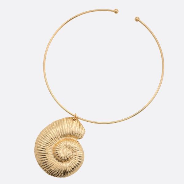 SDJ SEASHELL PENDANT CHOKER NECKLACE