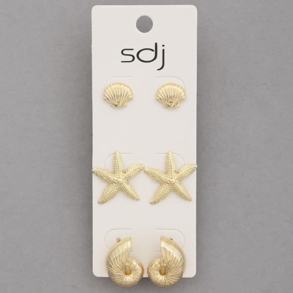 SDJ SEA LIFE ASSORTED EARRING SET