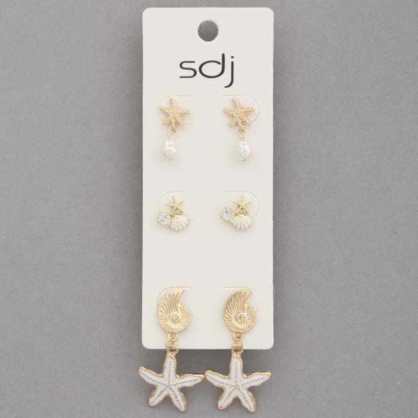 SDJ SEA LIFE ASSORTED EARRING SET