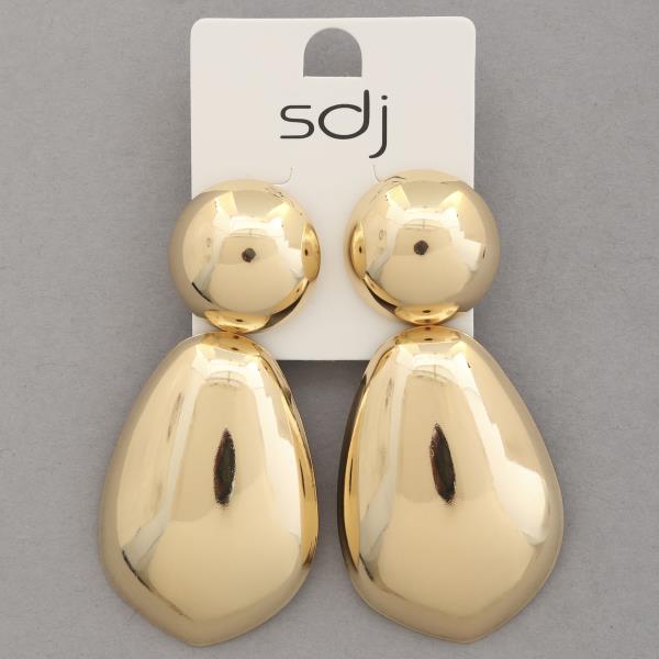 SDJ OVAL TEARDROP LINK DANGLE EARRING