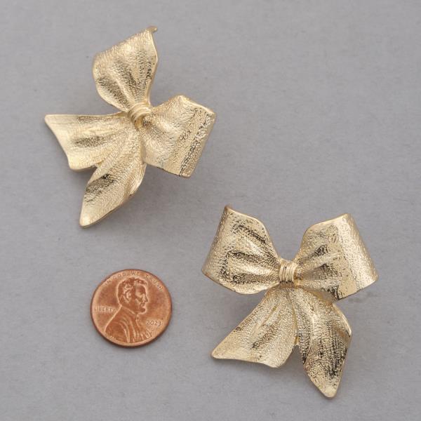 SDJ BOW METAL EARRING