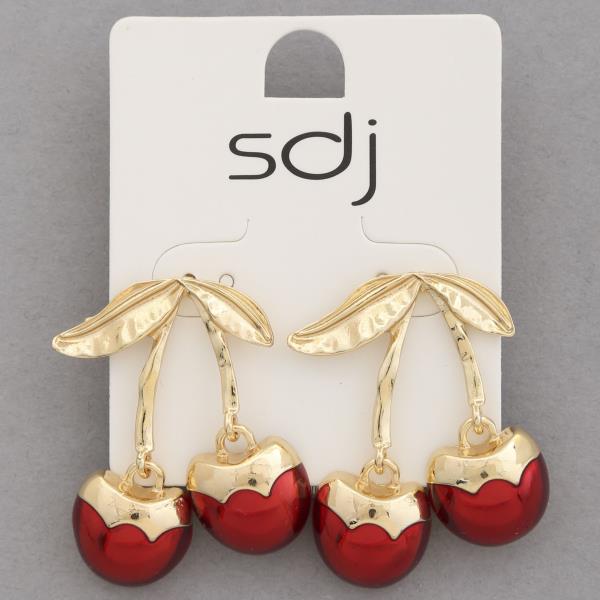 SDJ CHERRY DANGLE EARRING