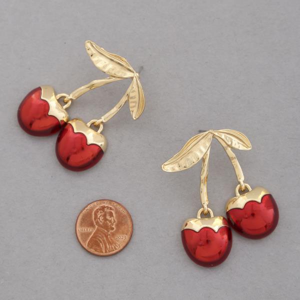 SDJ CHERRY DANGLE EARRING