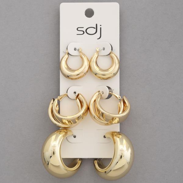 SDJ HOOP ASSORTED EARRING SET