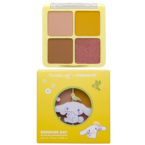 THE CREME SHOP X CINNAMOROLL SUNSHINE DAY ONE THE GO QUAD EYESHADOW PALETTE