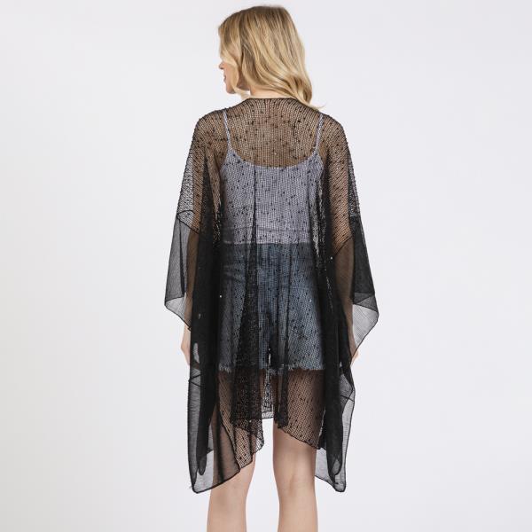 EMBELLISHED SEQUIN MESH COVER UP