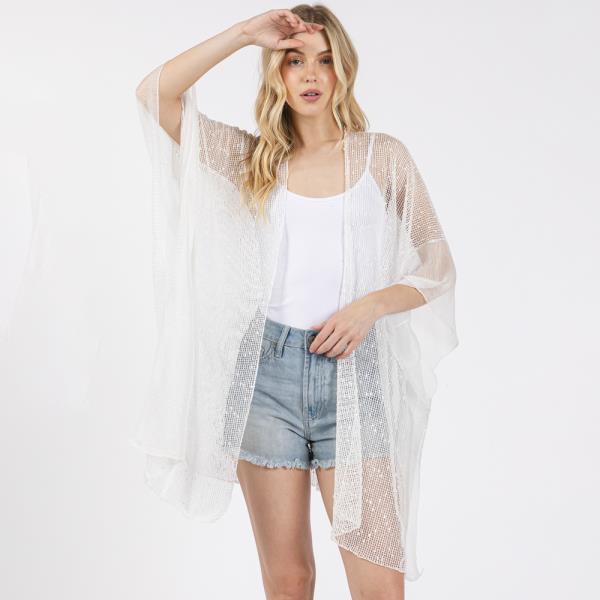 (ONLINE ONLY) EMBELLISHED SEQUIN MESH COVER UP