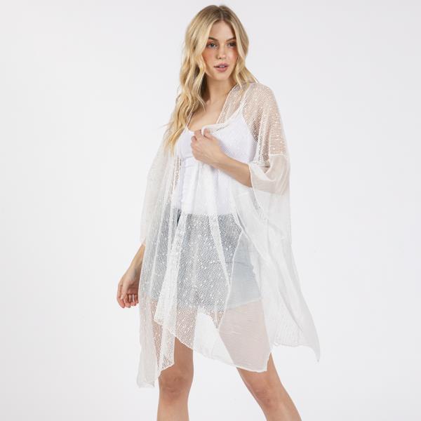 (ONLINE ONLY) EMBELLISHED SEQUIN MESH COVER UP