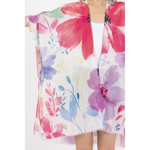 (ONLINE ONLY) WATERCOLOR FLOWER PRINT KIMONO