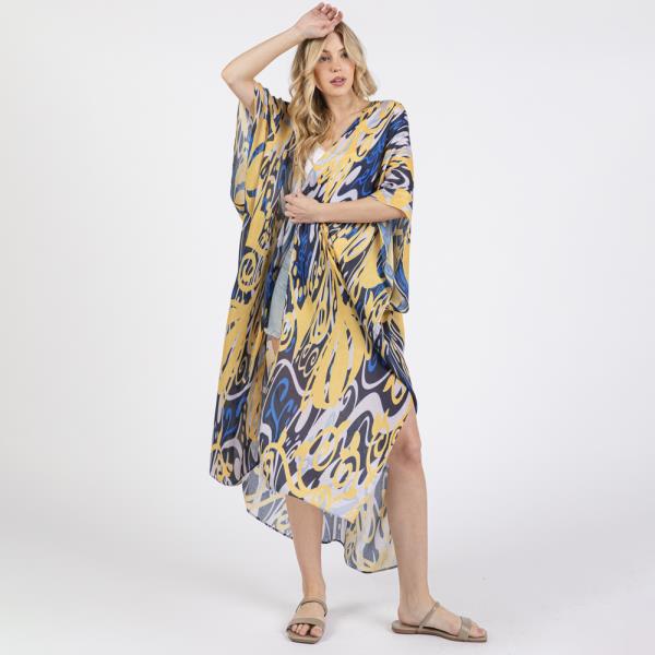 (ONLINE ONLY) BOHO PRINT OPEN FRONT LONG KIMONO