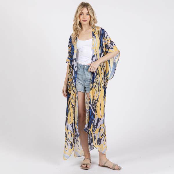 (ONLINE ONLY) BOHO PRINT OPEN FRONT LONG KIMONO