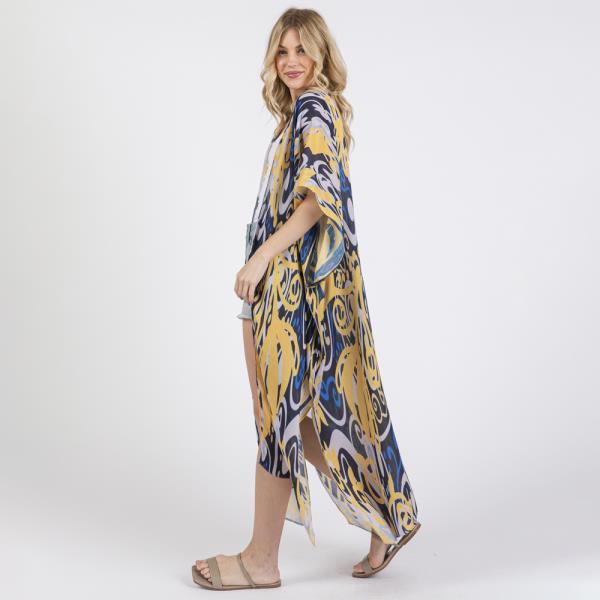 (ONLINE ONLY) BOHO PRINT OPEN FRONT LONG KIMONO