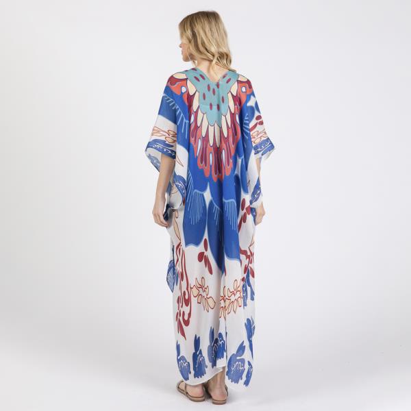 (ONLINE ONLY) BOHO PRINT OPEN FRONT LONG KIMONO