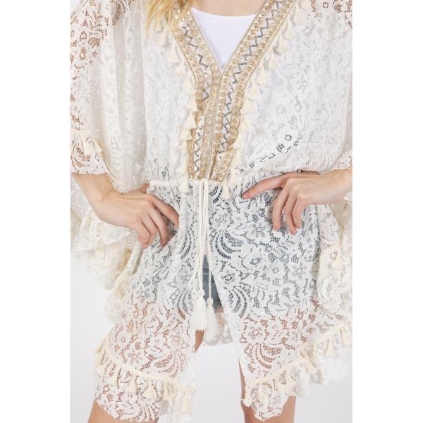 (ONLINE ONLY) FLOWER LACE TASSEL DECO COVER UP