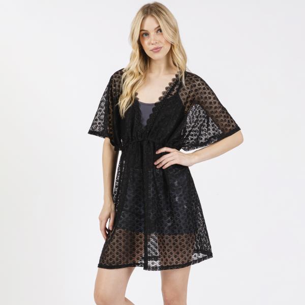 (ONLINE ONLY) V-NECK DETAILED CROCHET LACE COVER UP