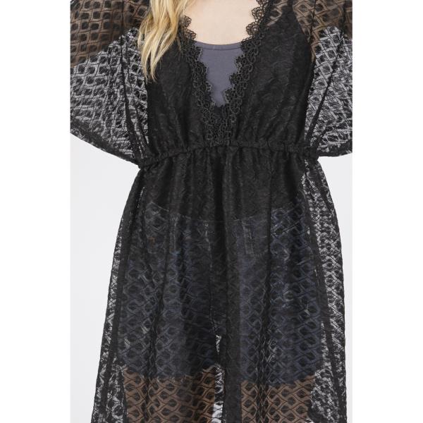 (ONLINE ONLY) V-NECK DETAILED CROCHET LACE COVER UP