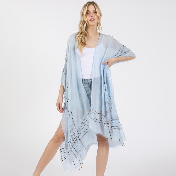 (ONLINE ONLY) COLORED STITCH COVER UP KIMONO